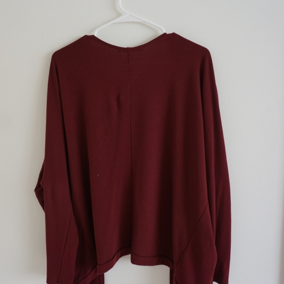 Women's Maroon Cardigan - Picture 2 of 2
